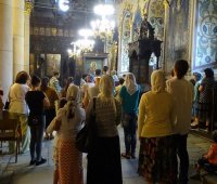 04.08.2019 г. - Вечерня с Молебен канон на Пресвета Богородица в град Пазарджик.