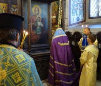 13.08.2019 г.- Вечерня с Молебен канон на Пресвета Богородица в град Пазарджик.